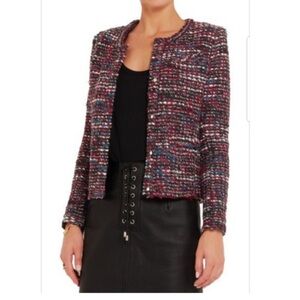 IRO size 40 jacket blue, black and red.